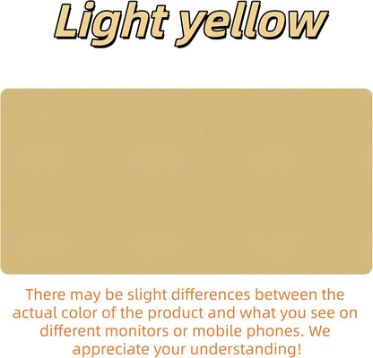 Light Yellow Desk Mat 31.5"x15.7", Desk Matt for Desktop, Waterproof Leather Large Mouse Pad, Computer Mat for Office/Home/Decor
