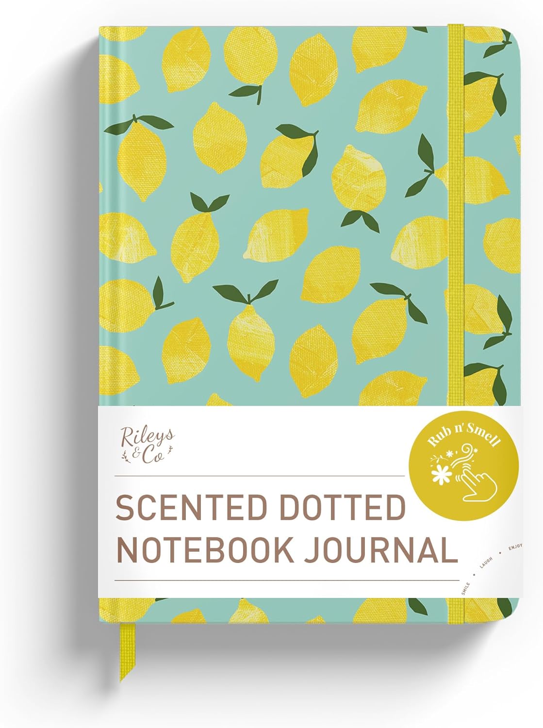 Dotted Journal Notebook, Dot Grid Hardcover Notebook, Thick Paper Journal, Motivational Journal, 8x6 inches, For Notes - (Lemon) notebook