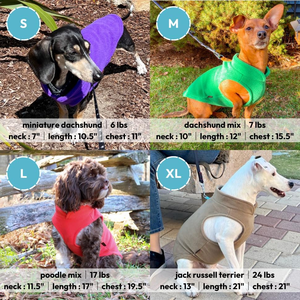 Fleece Vest Dog Sweater, Gray/Yellow, X-Small | Soft warm fleece; Pullover, easy on/off (no zippers); O-ring leash attachment; Machine washable