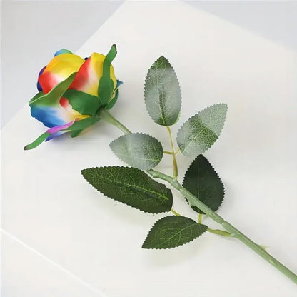 12 PCS Artificial Flowers Roses Silk Flowers Fake Long Stem Artificial Roses for Home Wedding Decorations (Yellow)
