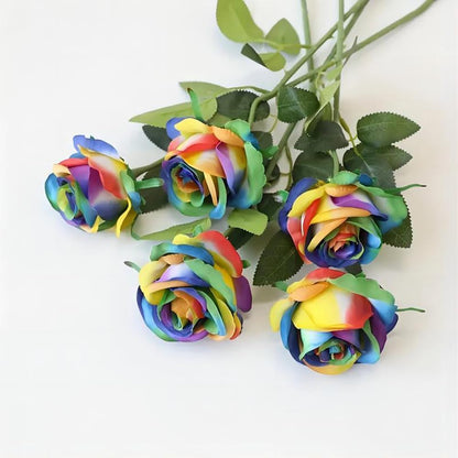 12 PCS Artificial Flowers Roses Silk Flowers Fake Long Stem Artificial Roses for Home Wedding Decorations (Yellow)