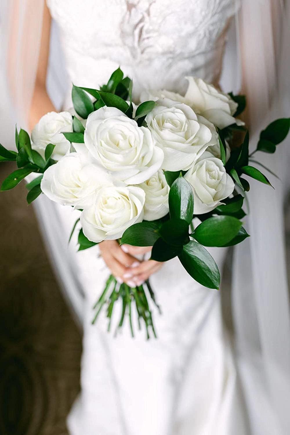12 PCS Artificial Flowers Roses Silk Flowers Fake Long Stem Artificial Roses for Home Wedding Decorations (Yellow)