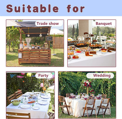 2 Pack Fitted Yellow Tableclothes - 48 x 24 Inch - Rectangle Tablecloths for 4 Foot Tables, Polyester Fabric Table Covers for Parties, Baby Shower, Wedding, Trade Show