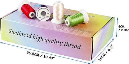 40 Colors 40 Weight Polyester Embroidery Machine Thread Kit 550Y(500M) Compatible with Brother Babylock Janome Singer Husqvarna Bernina Embroidery and Sewing Machines