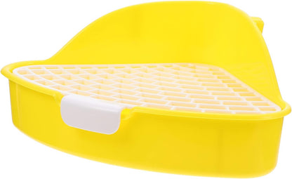 Box Rabbit Toilet Pet Potty Pet Litter Tray Pet Supply Little Pig Pee Toilet Rabbit Potty Training Toilet Pet Drawer Potty Bunny Potty Pet Pee Toilet Small Pet Toilet Bunny Toilet, Yellow