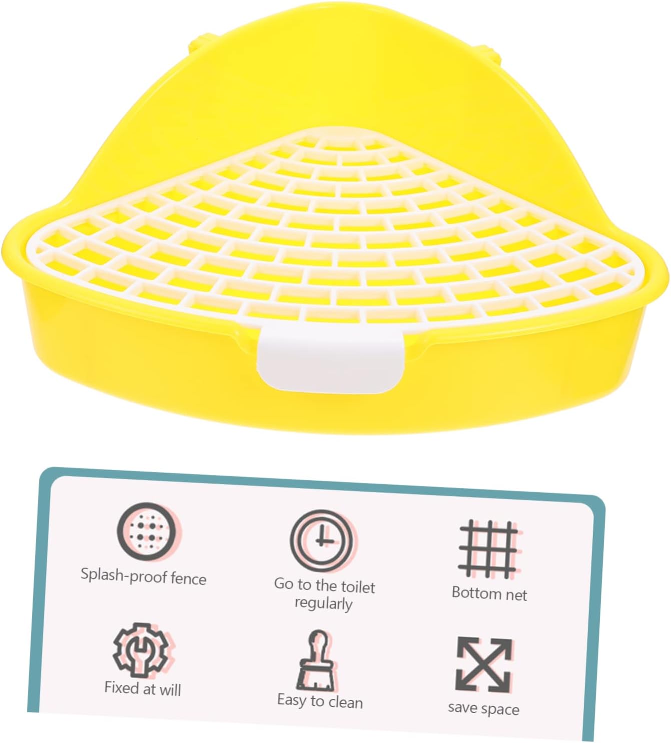 Box Rabbit Toilet Pet Potty Pet Litter Tray Pet Supply Little Pig Pee Toilet Rabbit Potty Training Toilet Pet Drawer Potty Bunny Potty Pet Pee Toilet Small Pet Toilet Bunny Toilet, Yellow