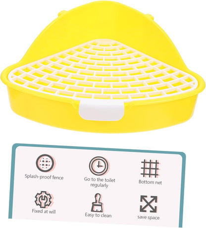 Box Rabbit Toilet Pet Potty Pet Litter Tray Pet Supply Little Pig Pee Toilet Rabbit Potty Training Toilet Pet Drawer Potty Bunny Potty Pet Pee Toilet Small Pet Toilet Bunny Toilet, Yellow