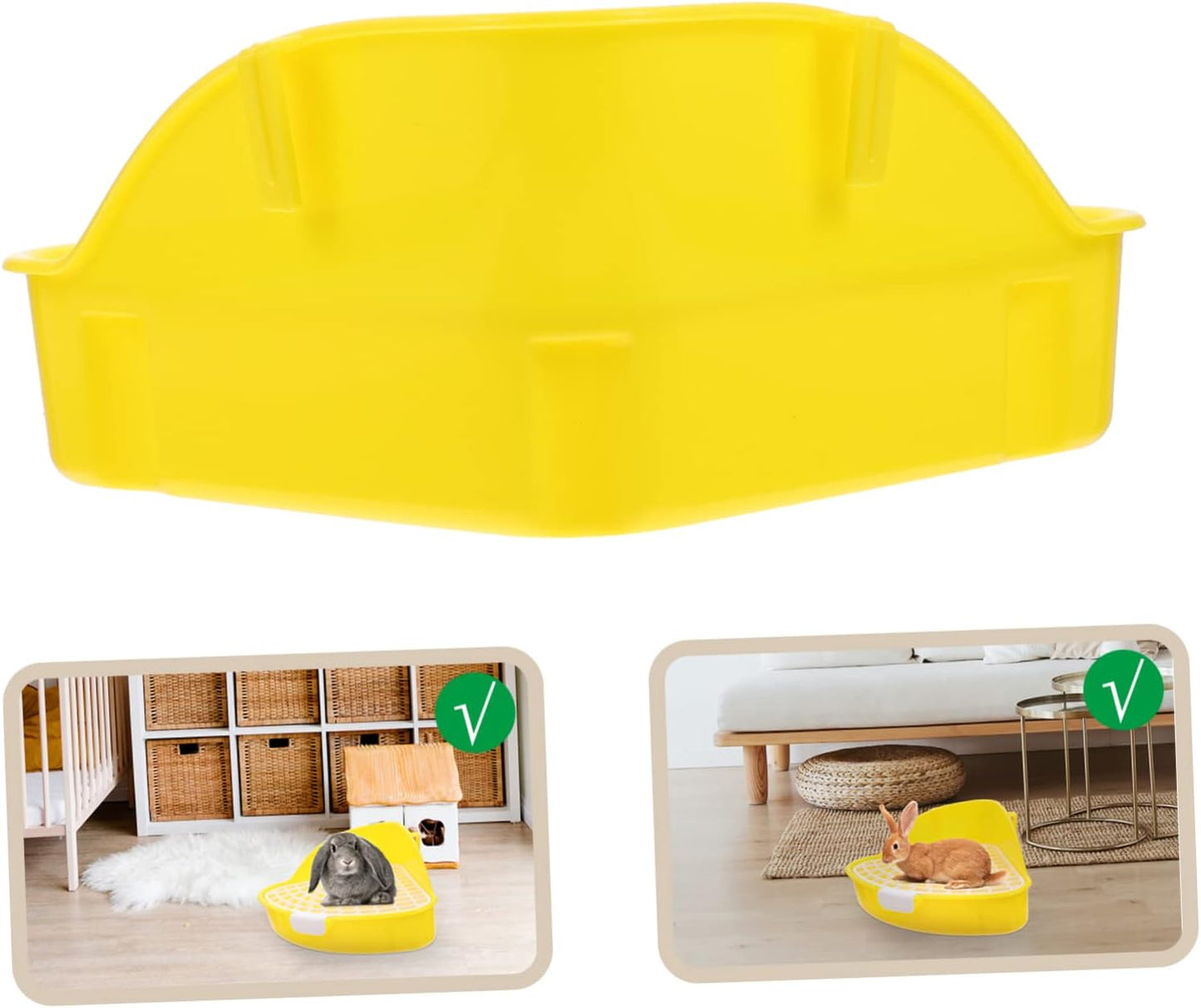Box Rabbit Toilet Pet Potty Pet Litter Tray Pet Supply Little Pig Pee Toilet Rabbit Potty Training Toilet Pet Drawer Potty Bunny Potty Pet Pee Toilet Small Pet Toilet Bunny Toilet, Yellow