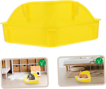 Box Rabbit Toilet Pet Potty Pet Litter Tray Pet Supply Little Pig Pee Toilet Rabbit Potty Training Toilet Pet Drawer Potty Bunny Potty Pet Pee Toilet Small Pet Toilet Bunny Toilet, Yellow