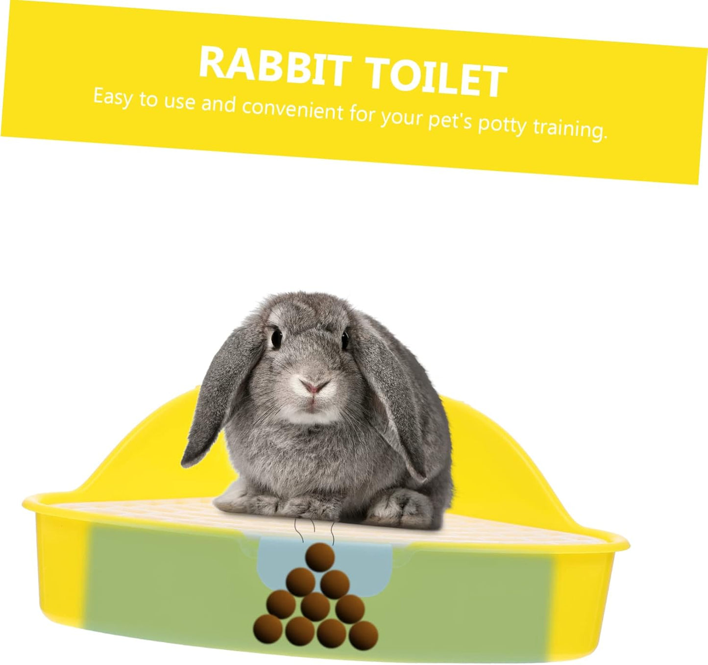 Box Rabbit Toilet Pet Potty Pet Litter Tray Pet Supply Little Pig Pee Toilet Rabbit Potty Training Toilet Pet Drawer Potty Bunny Potty Pet Pee Toilet Small Pet Toilet Bunny Toilet, Yellow