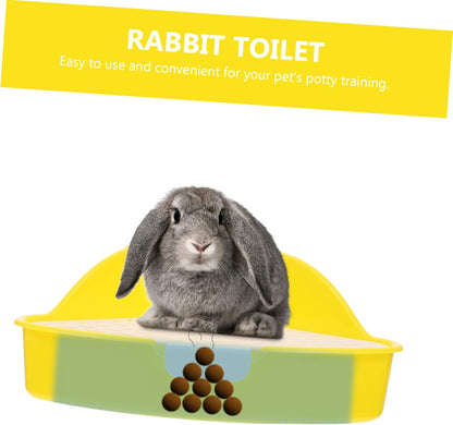 Box Rabbit Toilet Pet Potty Pet Litter Tray Pet Supply Little Pig Pee Toilet Rabbit Potty Training Toilet Pet Drawer Potty Bunny Potty Pet Pee Toilet Small Pet Toilet Bunny Toilet, Yellow