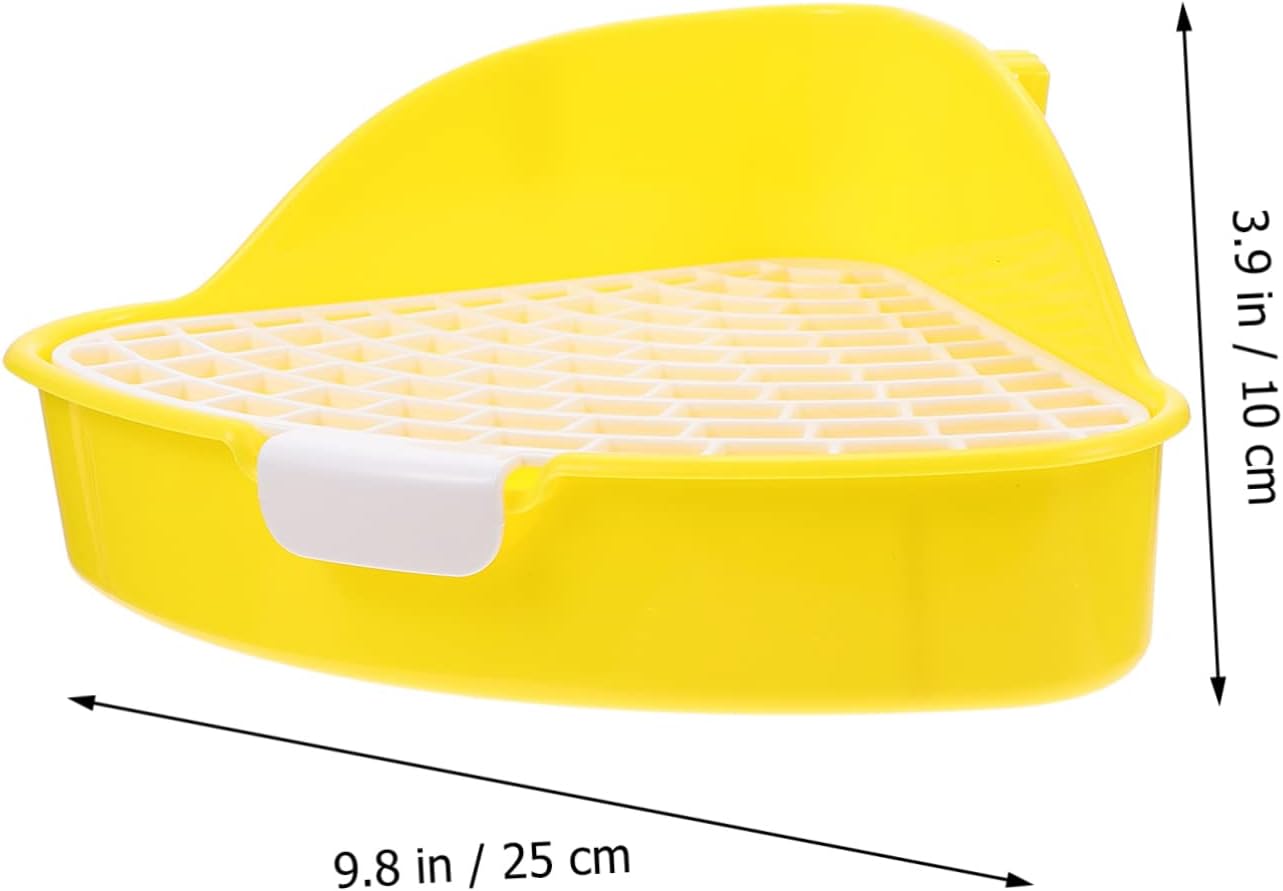 Box Rabbit Toilet Pet Potty Pet Litter Tray Pet Supply Little Pig Pee Toilet Rabbit Potty Training Toilet Pet Drawer Potty Bunny Potty Pet Pee Toilet Small Pet Toilet Bunny Toilet, Yellow
