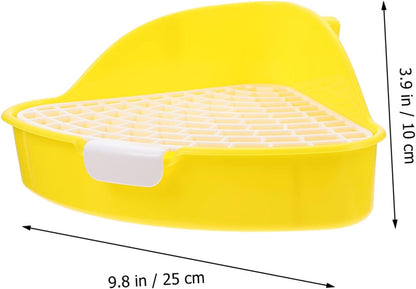 Box Rabbit Toilet Pet Potty Pet Litter Tray Pet Supply Little Pig Pee Toilet Rabbit Potty Training Toilet Pet Drawer Potty Bunny Potty Pet Pee Toilet Small Pet Toilet Bunny Toilet, Yellow