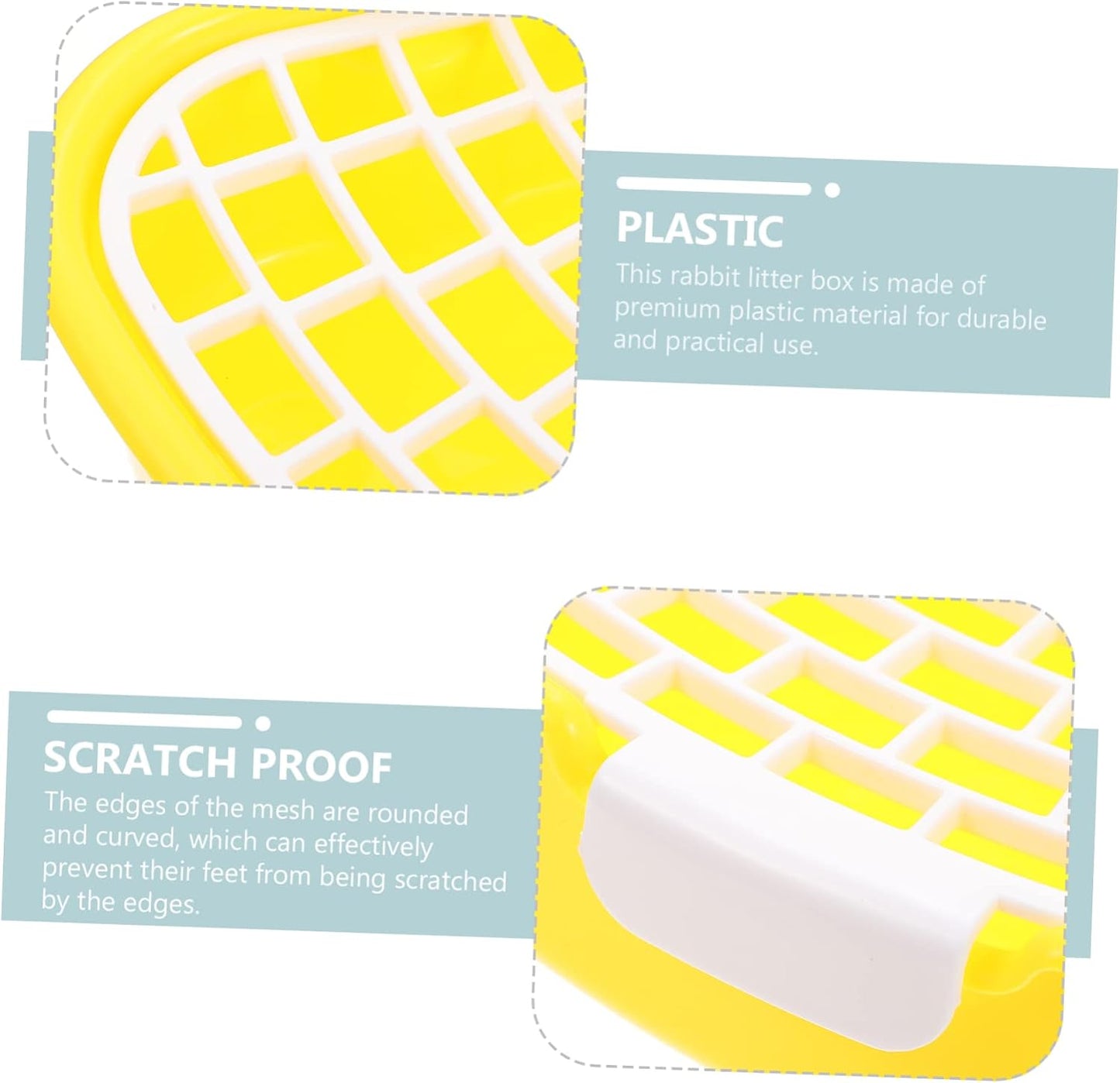 Box Rabbit Toilet Pet Potty Pet Litter Tray Pet Supply Little Pig Pee Toilet Rabbit Potty Training Toilet Pet Drawer Potty Bunny Potty Pet Pee Toilet Small Pet Toilet Bunny Toilet, Yellow