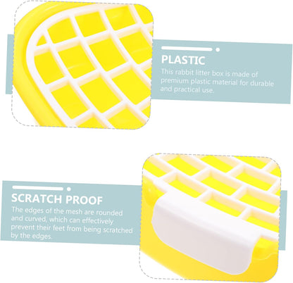 Box Rabbit Toilet Pet Potty Pet Litter Tray Pet Supply Little Pig Pee Toilet Rabbit Potty Training Toilet Pet Drawer Potty Bunny Potty Pet Pee Toilet Small Pet Toilet Bunny Toilet, Yellow