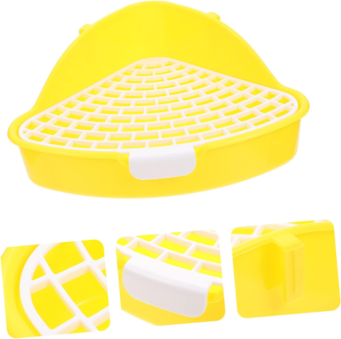 Box Rabbit Toilet Pet Potty Pet Litter Tray Pet Supply Little Pig Pee Toilet Rabbit Potty Training Toilet Pet Drawer Potty Bunny Potty Pet Pee Toilet Small Pet Toilet Bunny Toilet, Yellow