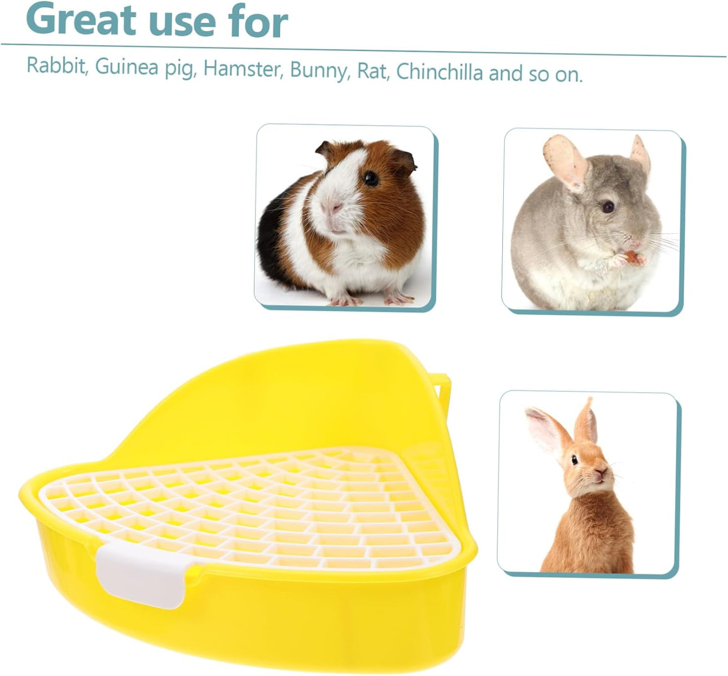 Box Rabbit Toilet Pet Potty Pet Litter Tray Pet Supply Little Pig Pee Toilet Rabbit Potty Training Toilet Pet Drawer Potty Bunny Potty Pet Pee Toilet Small Pet Toilet Bunny Toilet, Yellow