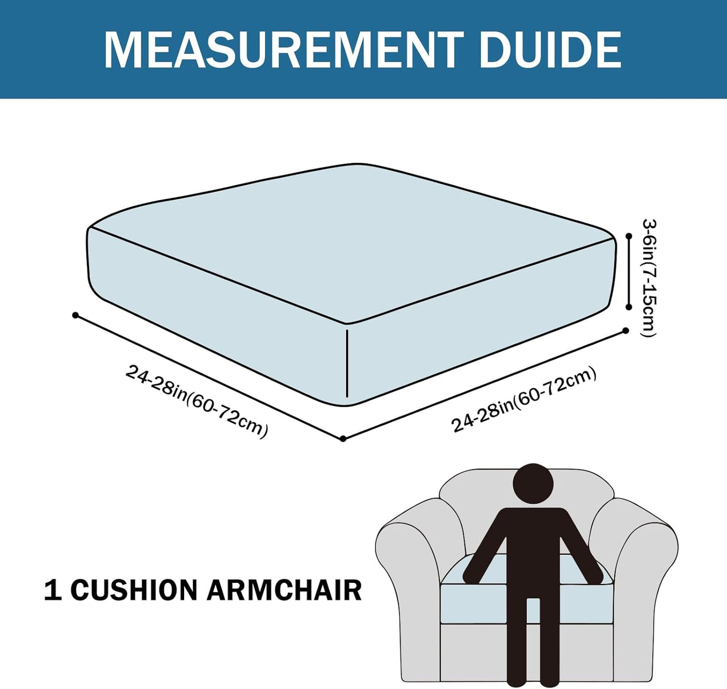 Waterproof Couch Cushion Covers - Stretch Washable Slipcover with Elastic Non-Slip Design, Furniture Protector for Pets,Kids (1 Cushion Chair, Light Yellow)