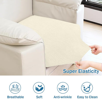 Waterproof Couch Cushion Covers - Stretch Washable Slipcover with Elastic Non-Slip Design, Furniture Protector for Pets,Kids (1 Cushion Chair, Light Yellow)