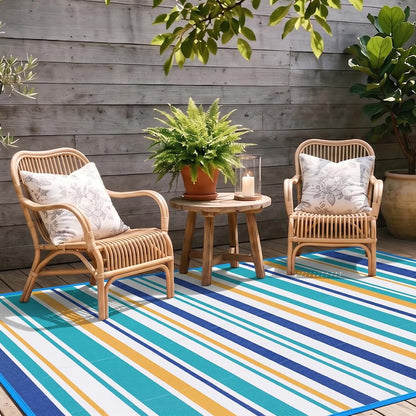 Outdoor Patio Rug Waterproof Camping - Outdoor Plastic Straw Rug Area Carpet Clearance for Outside, Porch, RV Camper, Picnic, Balcony & Backyard, Patio Decor, Clearance