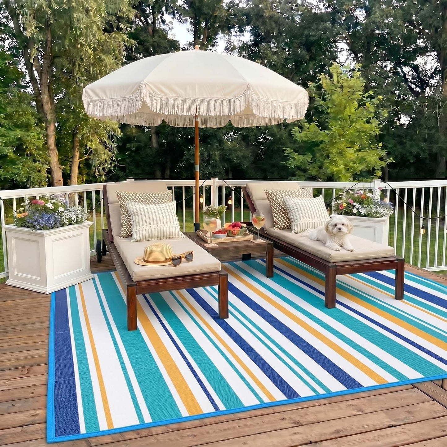 Outdoor Patio Rug Waterproof Camping - Outdoor Plastic Straw Rug Area Carpet Clearance for Outside, Porch, RV Camper, Picnic, Balcony & Backyard, Patio Decor, Clearance