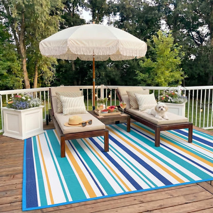 Outdoor Patio Rug Waterproof Camping - Outdoor Plastic Straw Rug Area Carpet Clearance for Outside, Porch, RV Camper, Picnic, Balcony & Backyard, Patio Decor, Clearance