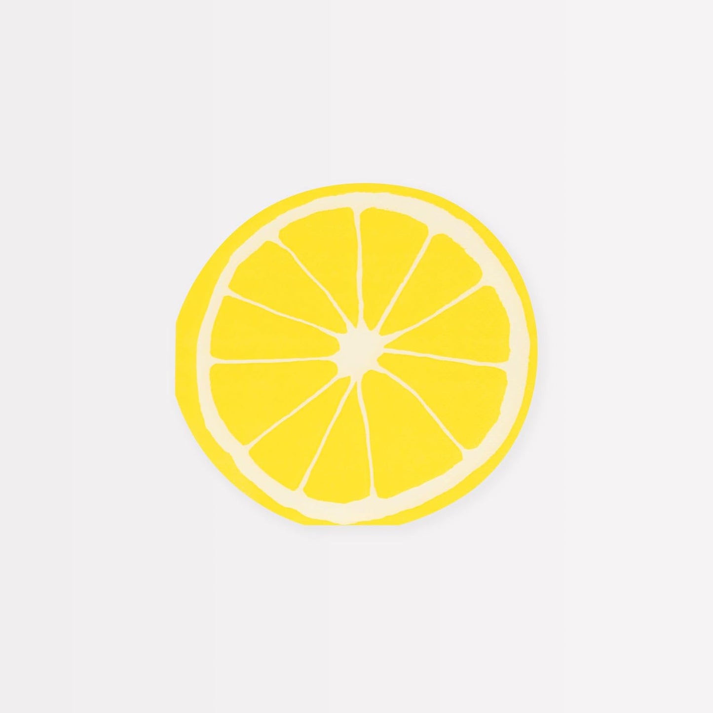 Lemon Napkins (Pack of 16), Fruit Shaped Paper Napkins for Picnic or Party, Disposable