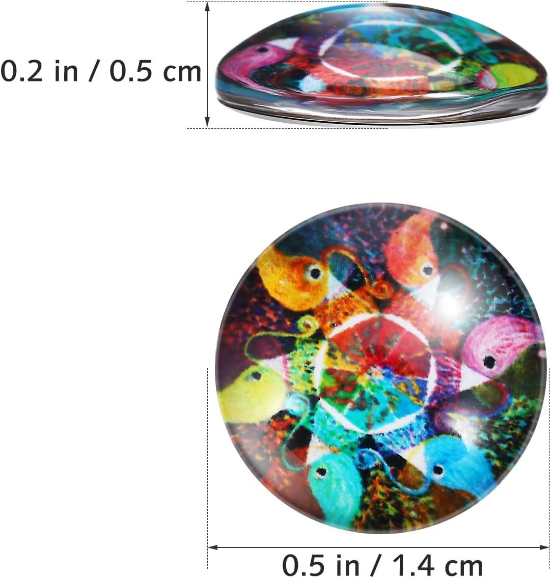 200pcs Mixed Mosaic Tiles Glass Mosaic Tile Assortment for DIY Crafts Crystal Mosaic Supplies 14mm