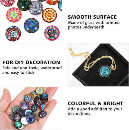 200pcs Mixed Mosaic Tiles Glass Mosaic Tile Assortment for DIY Crafts Crystal Mosaic Supplies 14mm