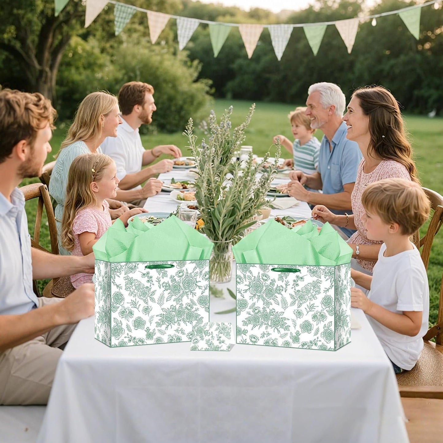 Blue Tiles Lemon Gift Bags Lemon Birthday Baby Bridal Shower Wedding Decorations Party Supplies Decor Favors with Wrapping Tissue Paper and Greeting Card Yellow Handles for Kids Boys Girls Men Women