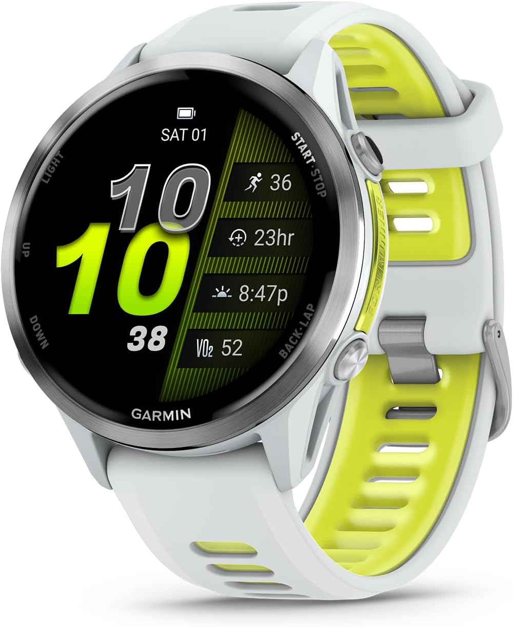 Forerunner 970 Smartwatch (Amp Yellow) + Access 600 M-XL Bundle | For Running, Training & Health | Men & Women | GPS Fitness Watch | Includes Access 600 Fitness Monitor M-XL + More