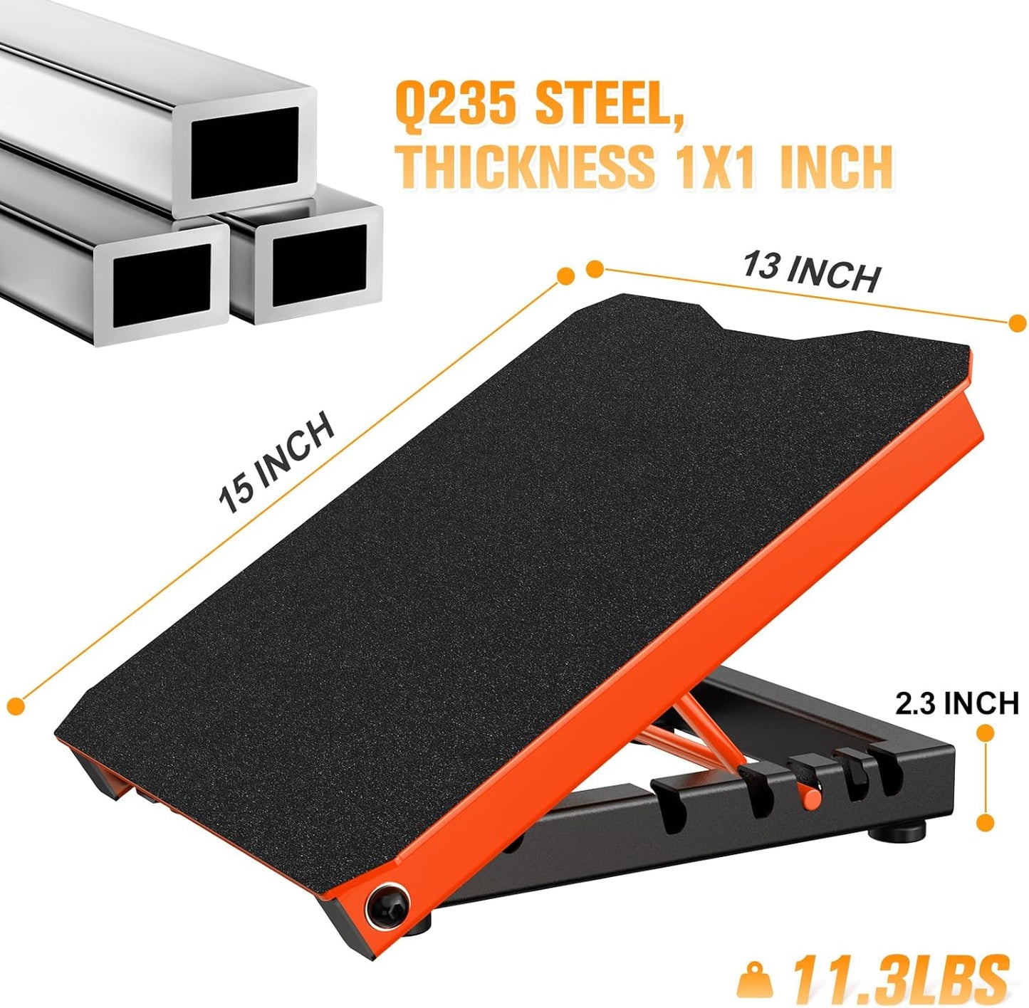 Metal Slant Board Calf Stretcher for Squat, Incline Balance Board | 600lbs Weight Capacity, 5 Adjustable, Non-slip Stretching Equipment for Home Gym or Commercial