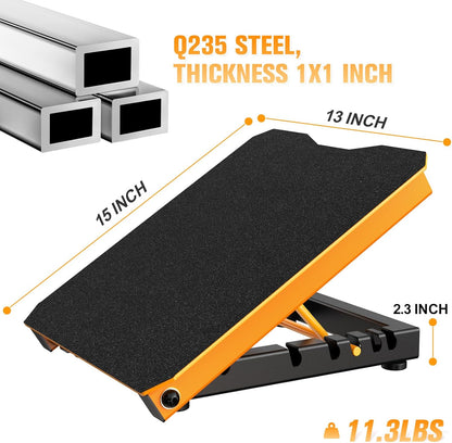 Metal Slant Board Calf Stretcher for Squat, Incline Balance Board | 600lbs Weight Capacity, 5 Adjustable, Non-slip Stretching Equipment for Home Gym or Commercial