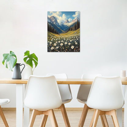 Rustic Yellow Floral Wall Art for Bathroom, Yellow and Gray Flower Butterfly on Rustic Wood Canvas Wall Art Country Wildflower pictures for Living Room Bedroom Wall Decor,16L X 12W inches