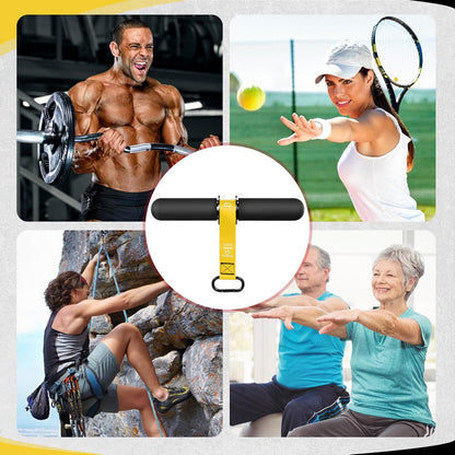 Forearm Strengthener & Forearm Exerciser, Wrist Roller with Thicker Handle, Forearm Strength Trainer with Adjustable Strap - Ideal for Grip Strength, Muscle Building, Rehabilitation