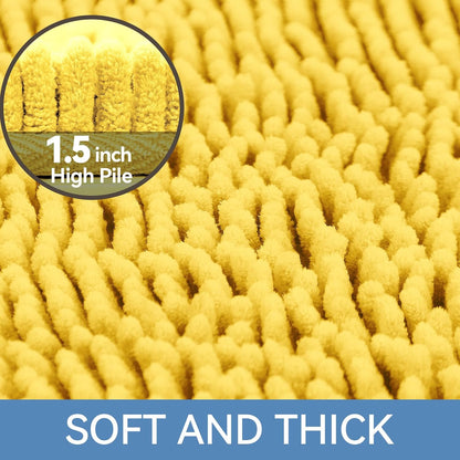 Bathroom Rugs 24x17, Bath Mats for Bathroom Non Slip with Rubber Backing,High Absorbent Microfiber Bath Rugs Quick Drying, Machine Washable, Durable Decor