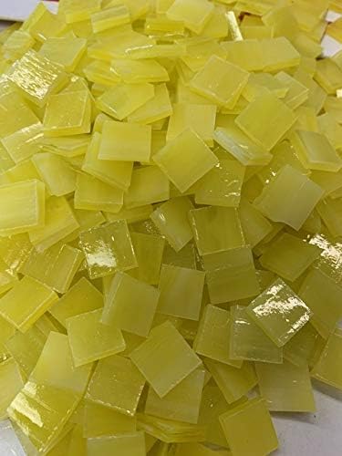 1/2" Yellow B Stained Glass Mosaic Tiles