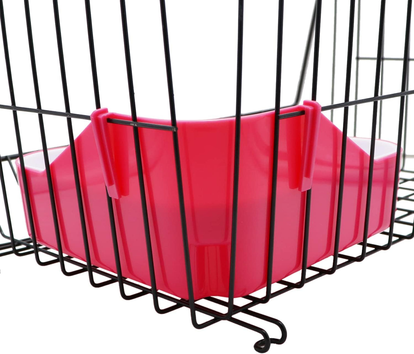 Rabbit Litter Box Toilet Bunny Corner Potty for Guinea Pigs, Pink | Sturdy plastic, 9.45"x7.09"x4.33" pan, scalloped splash guard, mesh drop-through design, easy rinse-clean, for small animal