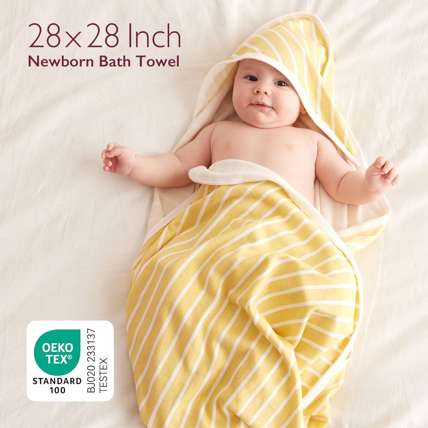Baby Towel with Hooded - Ultra Soft & Absorbent Large Bath Towel Set for Comfort & Gentle on Baby's Skin - Med Thick& Durable -Shower Gift & Bath Essential for Newborn, Infant, Toddler