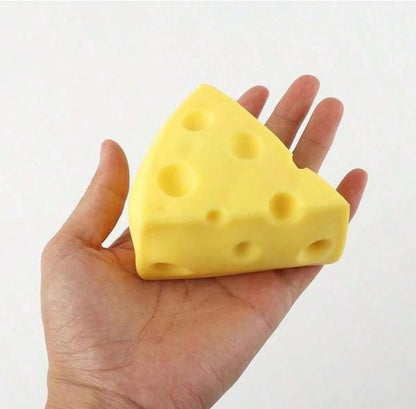 1 Pc Cheese Squishy – Squishy Cheese Triangle, Yellow Squeeze Toy for Stress Relief, Sensory Fidget Gift for Stressesd Peoples & Adults (2.76 in)