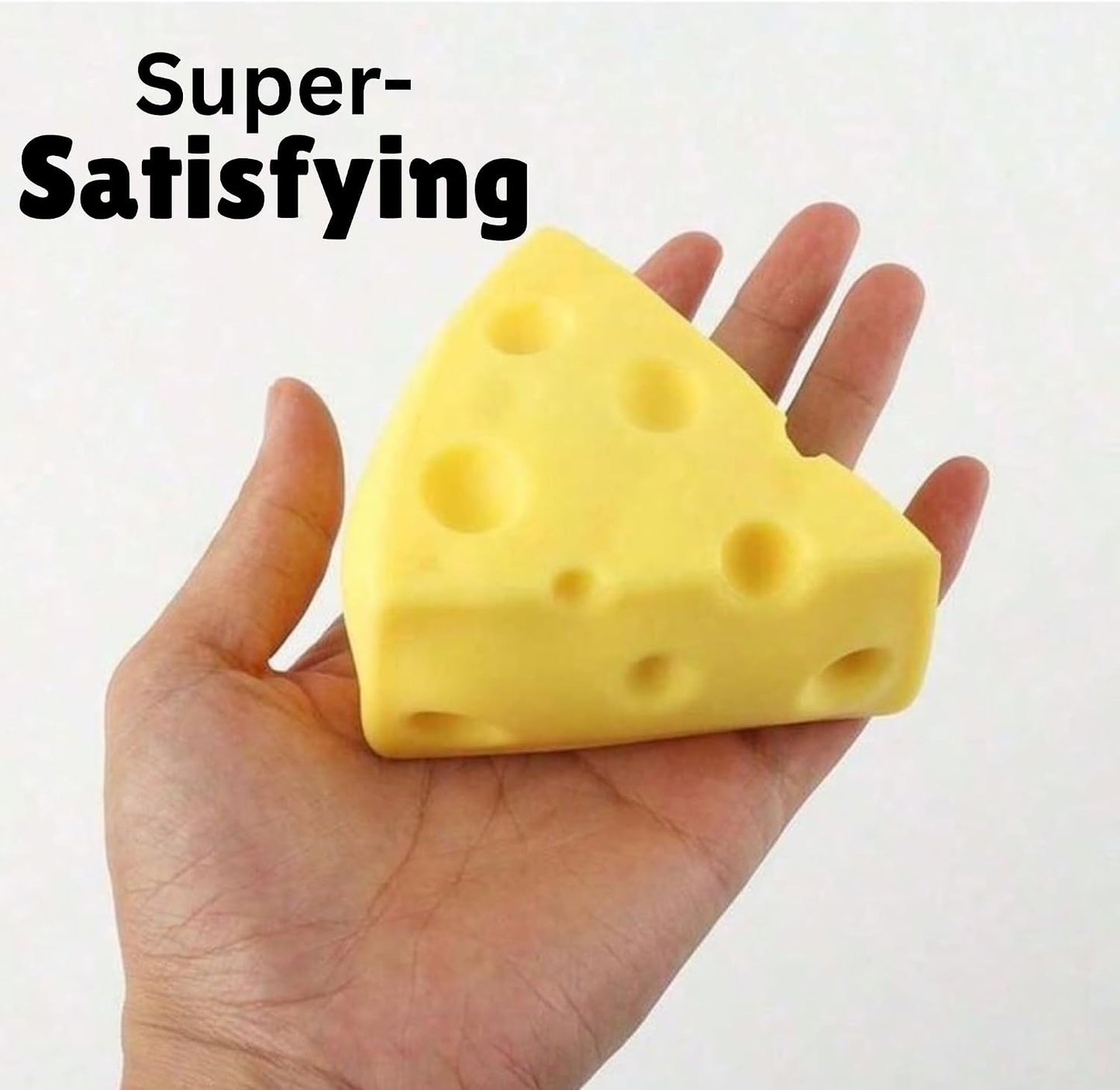 1 Pc Cheese Squishy – Squishy Cheese Triangle, Yellow Squeeze Toy for Stress Relief, Sensory Fidget Gift for Stressesd Peoples & Adults (2.76 in)