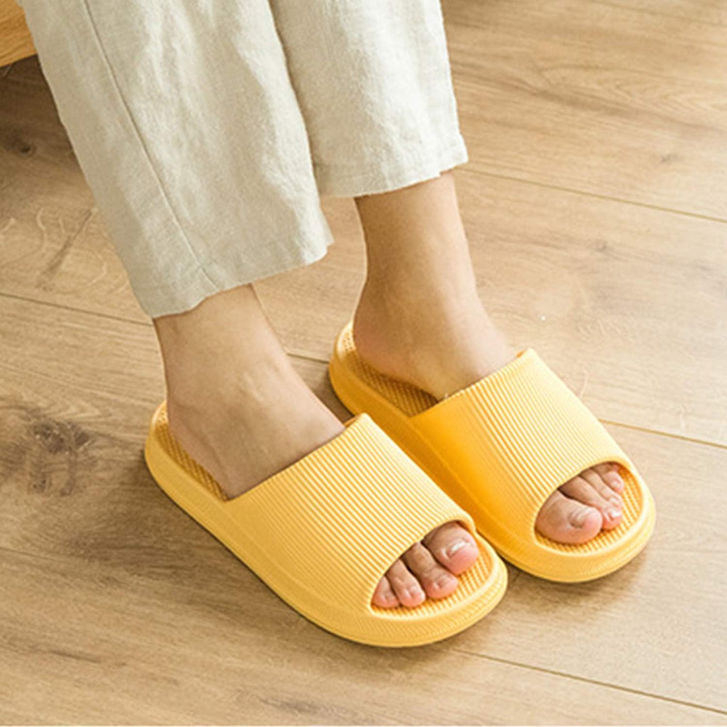Slippers for Women and Men House Slides Shower Sandals Non-Slip Spa Massage Foam Bathroom Pool Shoes