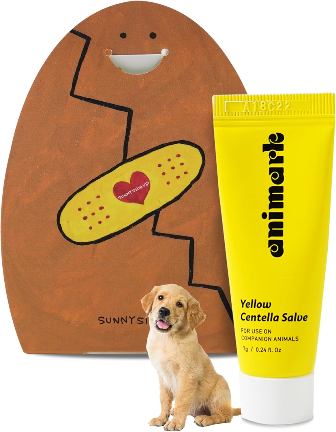 Yellow Centella Salve – Hot Spot & Wound Care Ointment for Dogs, Cats & Small Animals – Lick-Safe, Fast-Acting, Steroid-Free, Natural Healing Balm for Cracked Paws & Skin Irritation, 0.24 oz