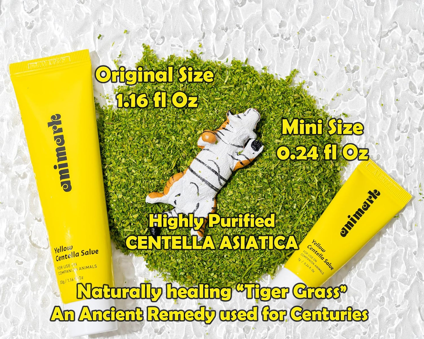 Yellow Centella Salve – Hot Spot & Wound Care Ointment for Dogs, Cats & Small Animals – Lick-Safe, Fast-Acting, Steroid-Free, Natural Healing Balm for Cracked Paws & Skin Irritation, 0.24 oz