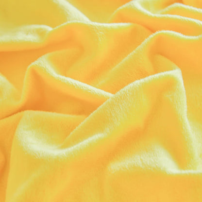 Fluffy Plush Yellow Comforter Cover Set, Luxury Ultra Soft Faux Fur Duvet Cover 3 Pieces (1 Fuzzy Duvet Cover + 2 Shaggy Pillowcases), Zipper Closure (Queen, Yellow)