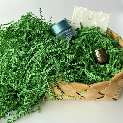 Crinkle Cut Paper Shred Filler, Shredded Paper for Gift Box, Crinkle Paper Cut Paper Easter Grass Tissue Paper for Gift Wrapping & Basket Filling（Light Yellow）