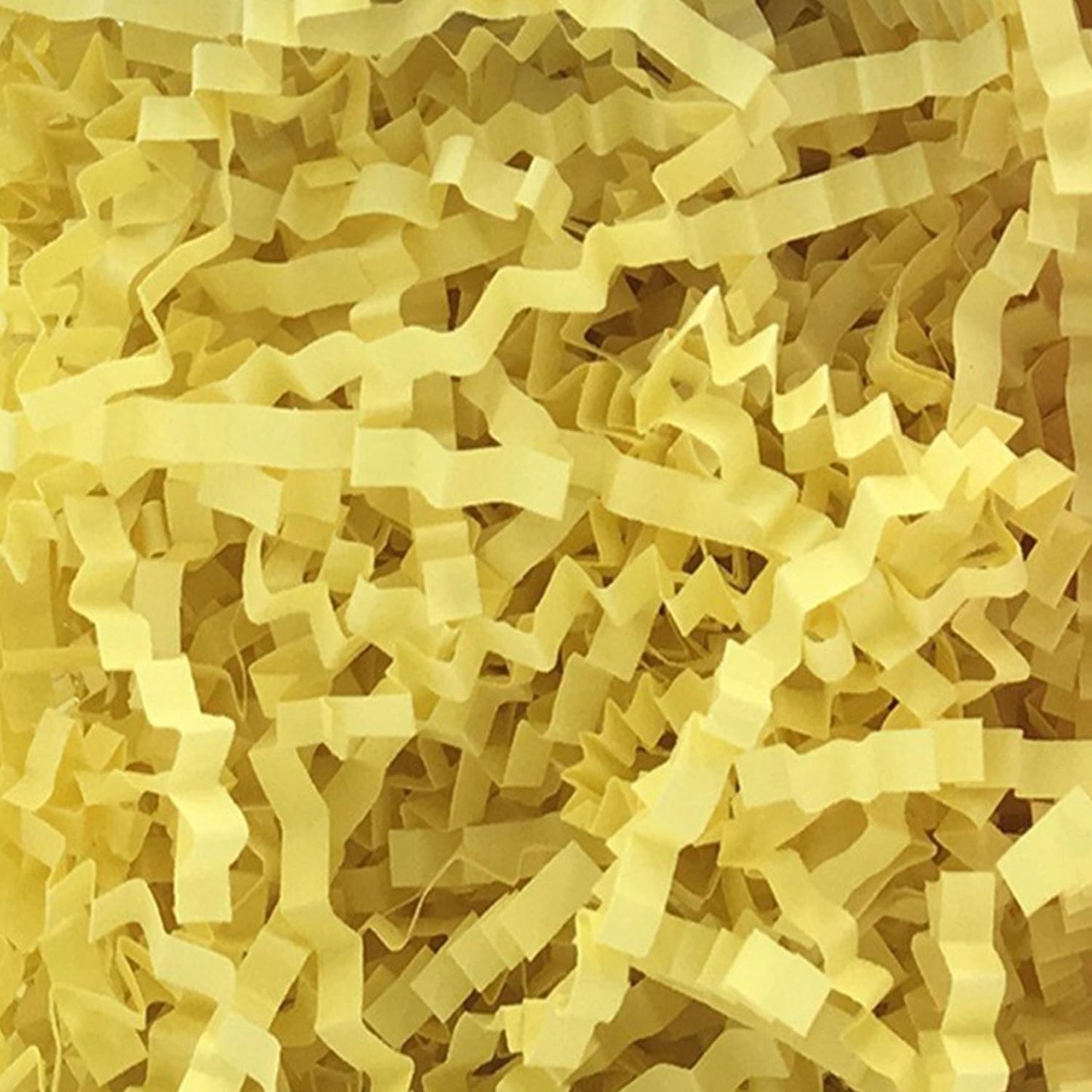 Crinkle Cut Paper Shred Filler, Shredded Paper for Gift Box, Crinkle Paper Cut Paper Easter Grass Tissue Paper for Gift Wrapping & Basket Filling（Light Yellow）