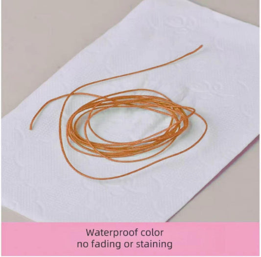 1.5mm Yellow Silky Satin Cord,Sturdy 110Yds/328ft Nylon String Cord for Beading,Bracelets Jewelry Making,Necklaces and Crafts(Yellow String)