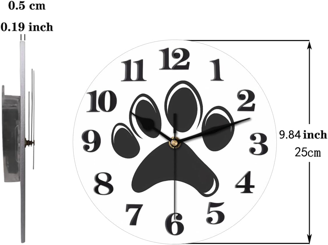 Yellow Lemon Wall Clock Battery Operated 10 in Round Wall Clocks Slilent Non Ticking Quartz Analog Clock for Bedroom Kids Living Room Classroom Decor