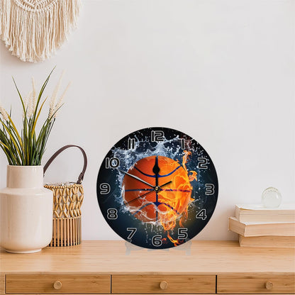 Yellow Lemon Wall Clock Battery Operated 10 in Round Wall Clocks Slilent Non Ticking Quartz Analog Clock for Bedroom Kids Living Room Classroom Decor